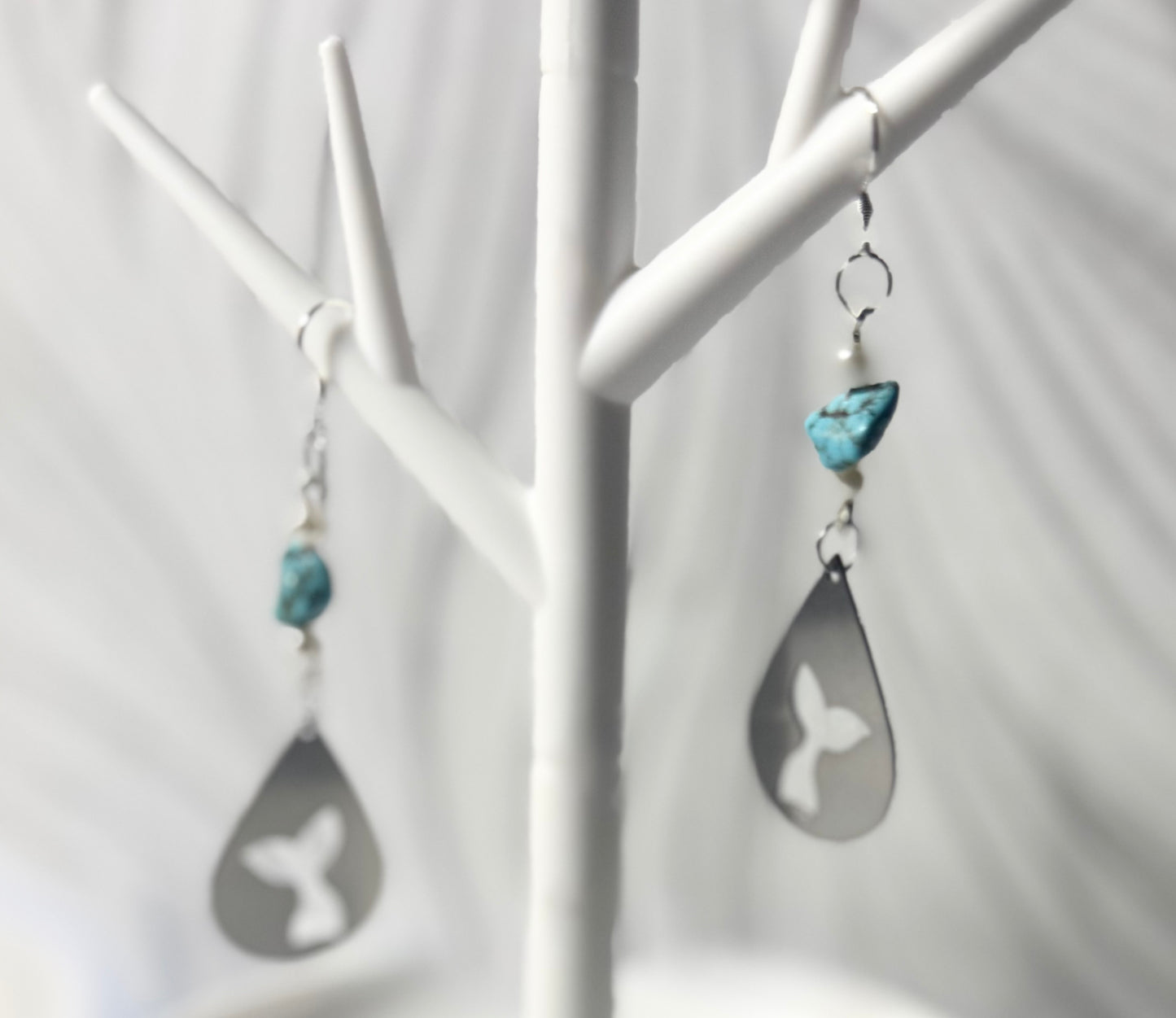 Turquoise Whales Tail Earrings