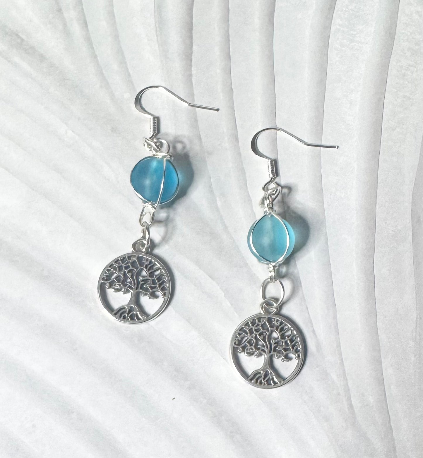 Teal Tree of Life Dangles