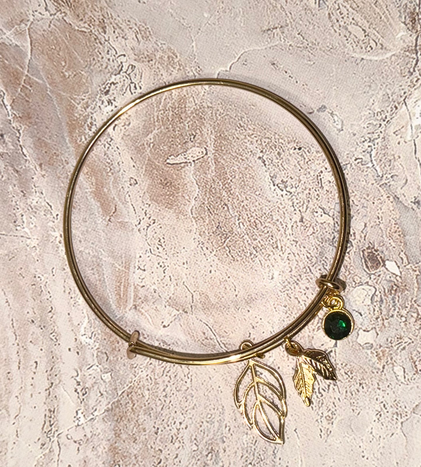 Gold Leaf - Forest Gem Bangle