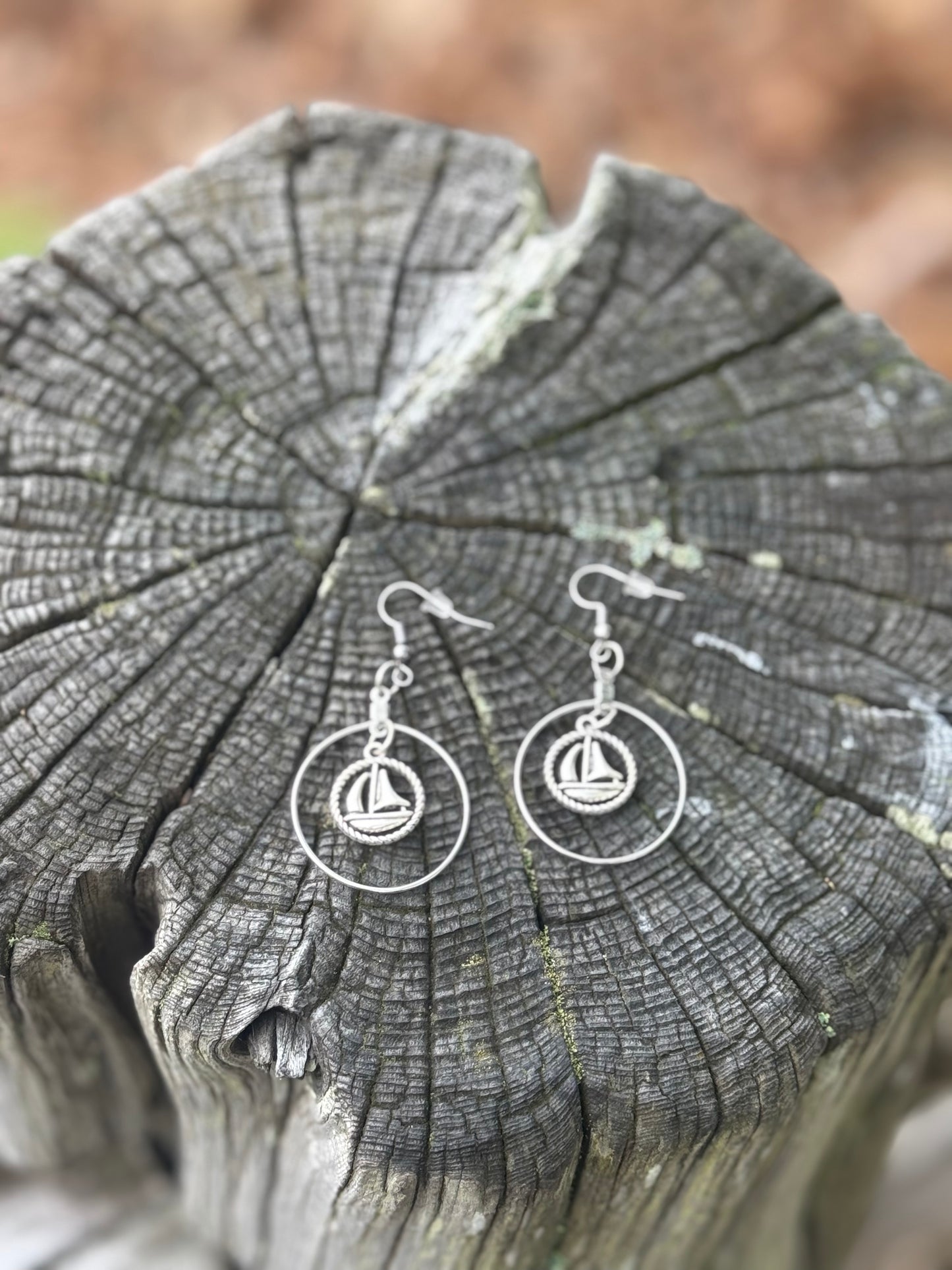 Sailboat Dangle Hoops