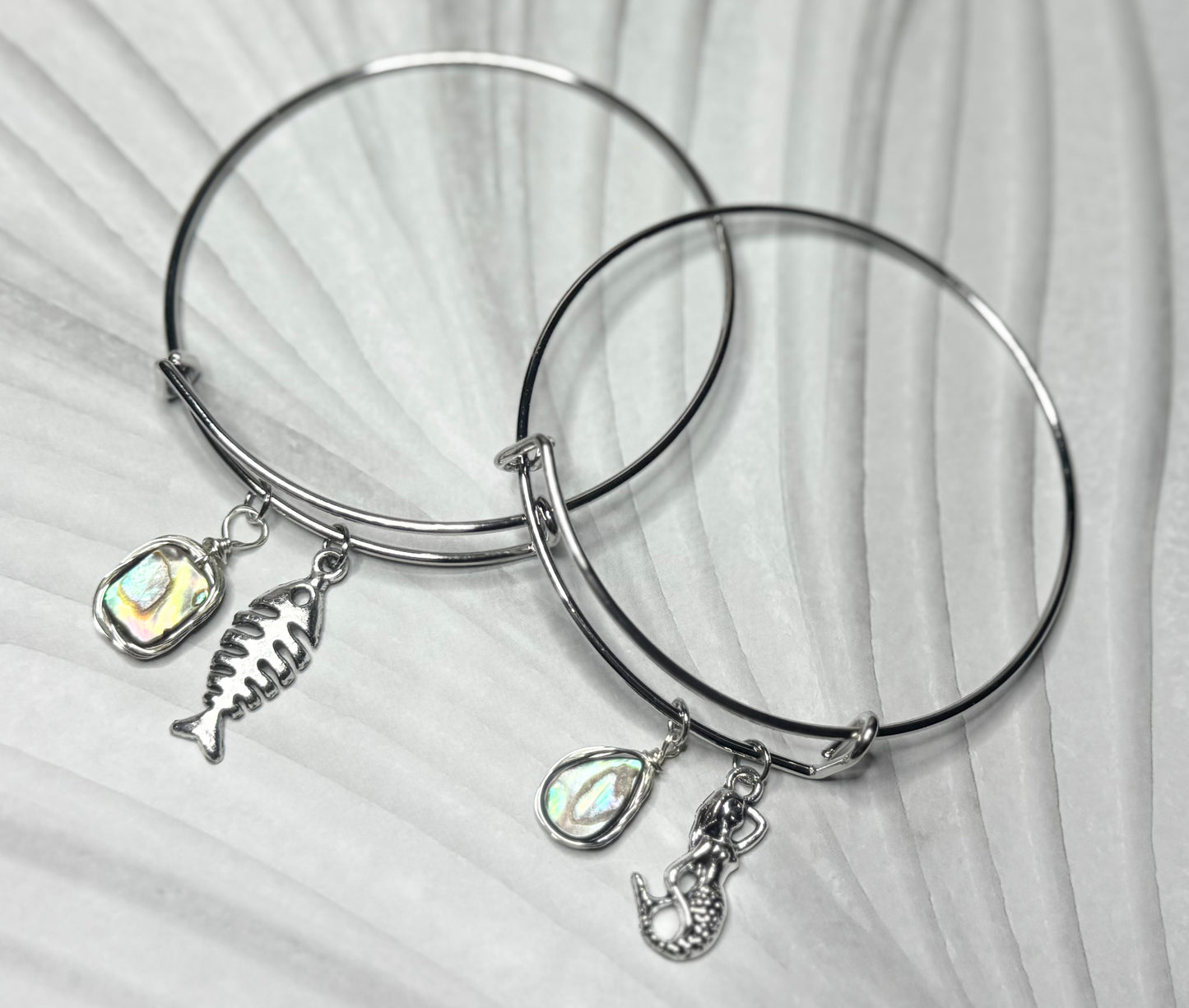 Abalone Ocean Bangle - Fishbone