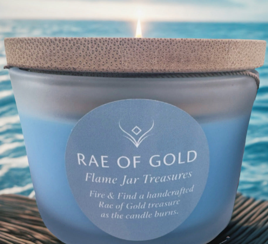 Flame Jar Treasure Candle - Seaglass Summer