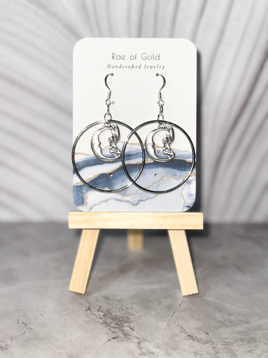 Silver Fairy Hoops - Made with Ireland Sourced Charms - One of a Kind