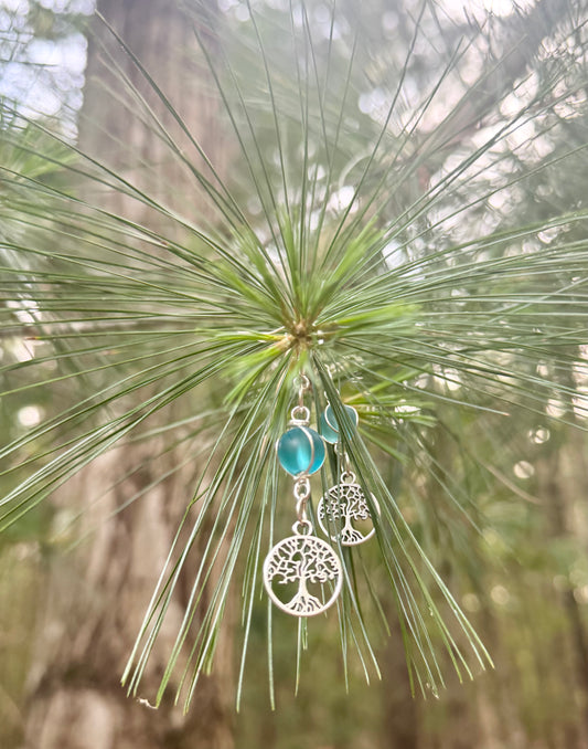 Teal Tree of Life Dangles