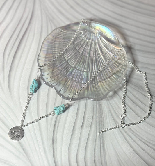 Tree of Life Necklace with Turquoise Accents - Pendant Sourced From Dublin