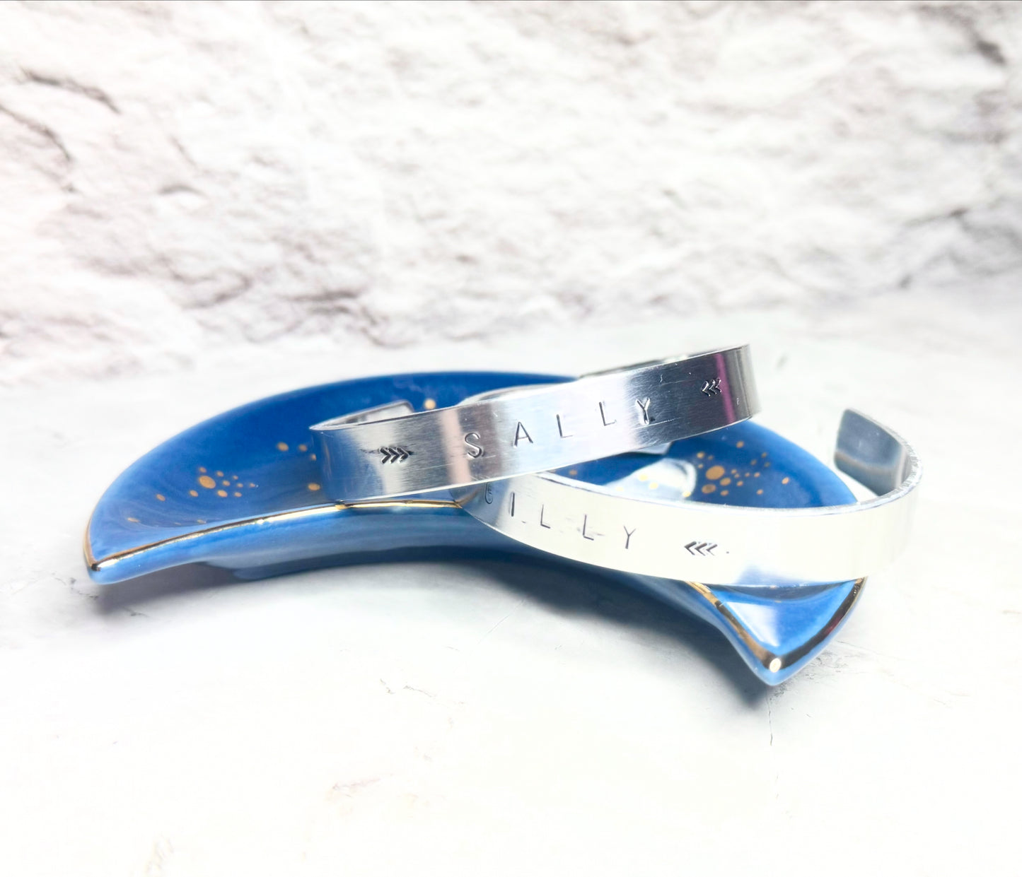 Hand-Stamped Sally + Gilly Bangle Set